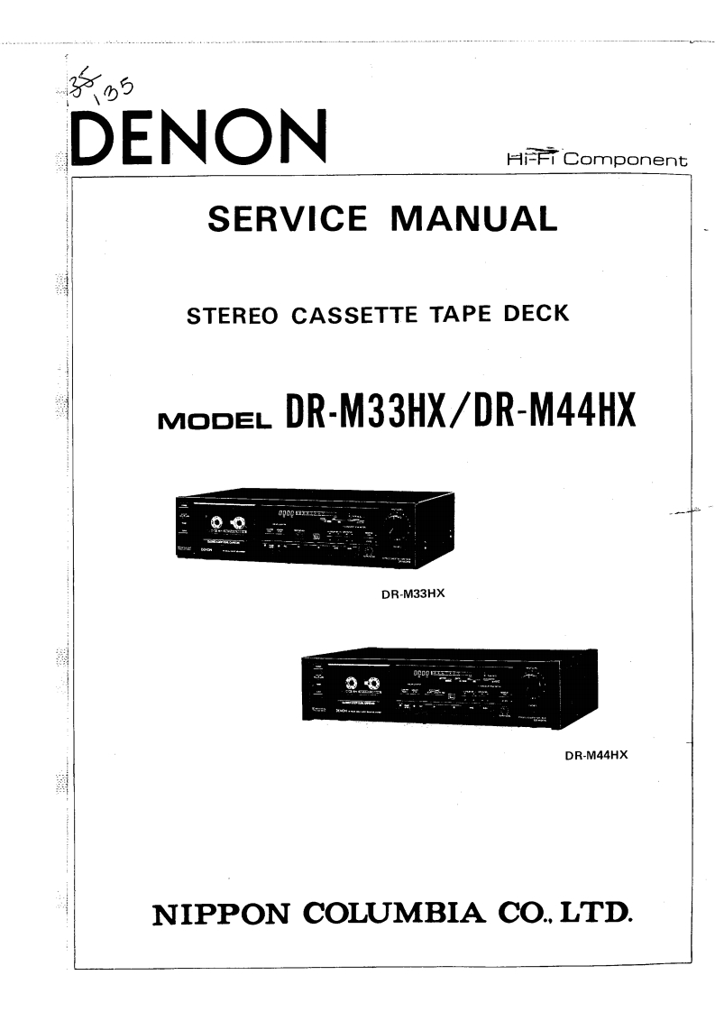 Denon-DRM33HX-tape-维修说明书手册含电器原理图