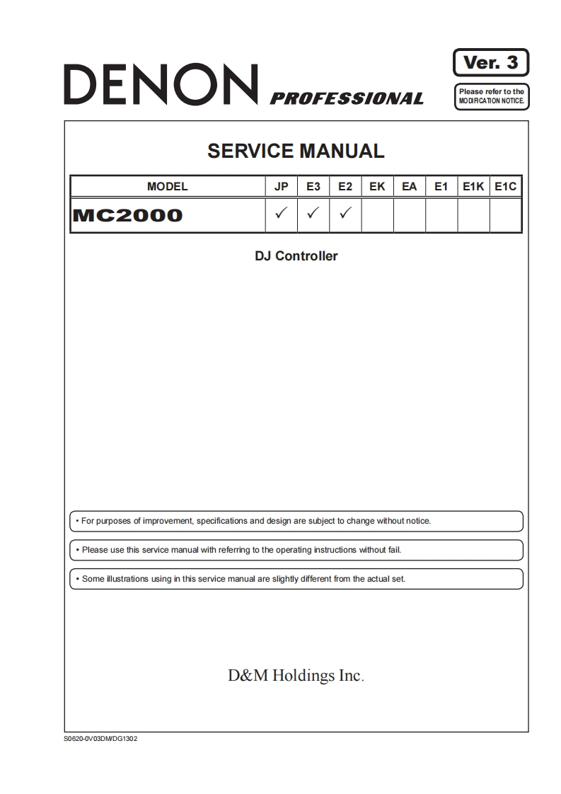 Denon-MC2000-mix-sm维修手册含电器原理图