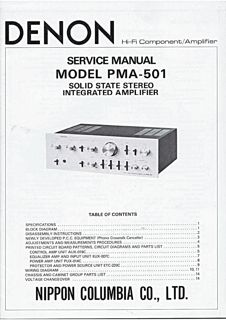 Denon-PMA-501-维修手册
