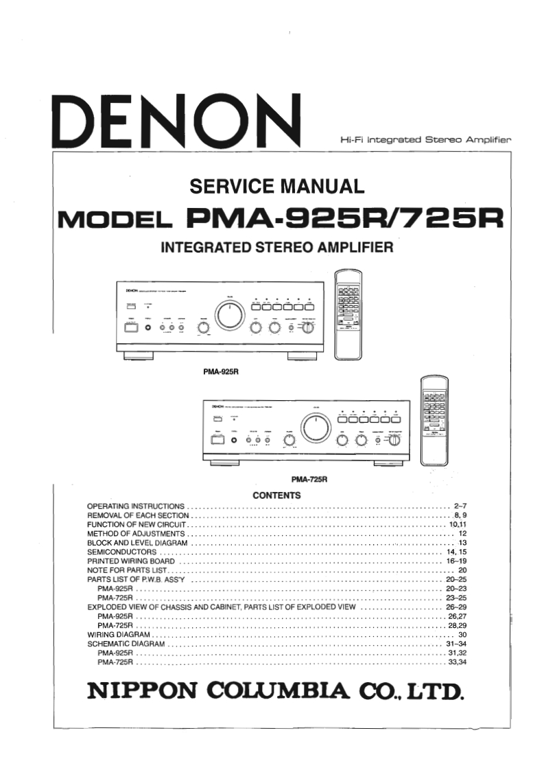 Denon-PMA-725R-维修手册