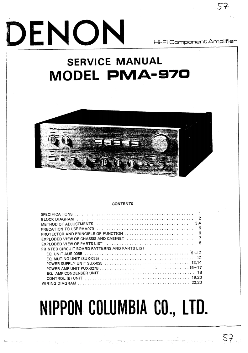 Denon-PMA-970-维修手册-找手册网