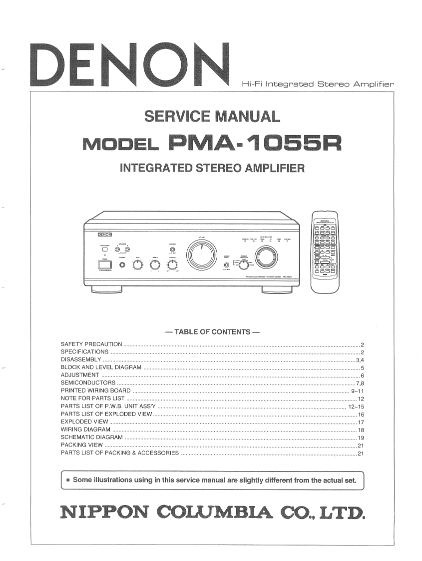 Denon-PMA1055R-int-维修说明书手册含电器原理图