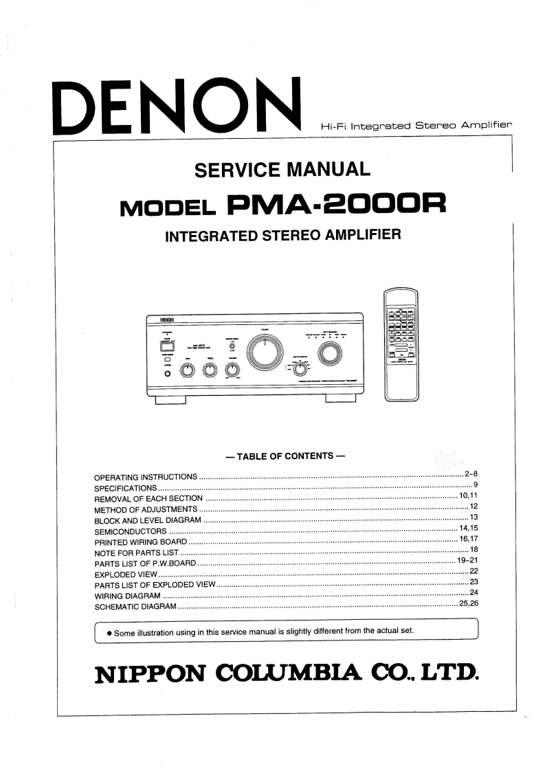 Denon-PMA2000R-av-维修说明书手册含电器原理图