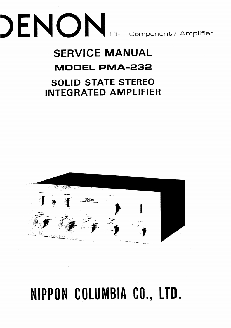 Denon-PMA232-int-维修说明书手册含电器原理图