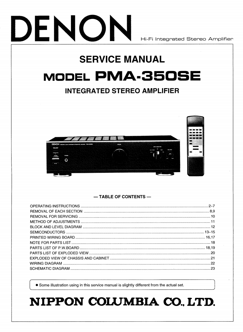 Denon-PMA350SE-int-维修说明书手册含电器原理图