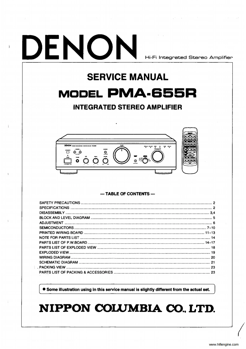 Denon-PMA655R-int-维修说明书手册含电器原理图-找手册网