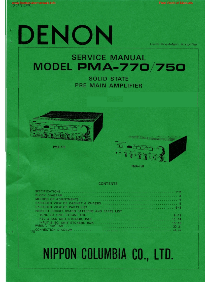 Denon-PMA770-int-维修说明书手册含电器原理图