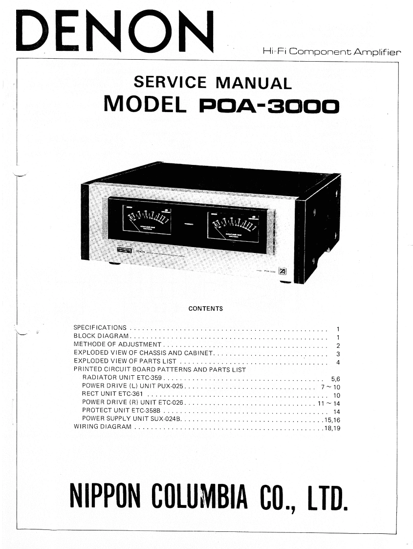 Denon-POA3000-pwr-维修说明书手册含电器原理图-找手册网