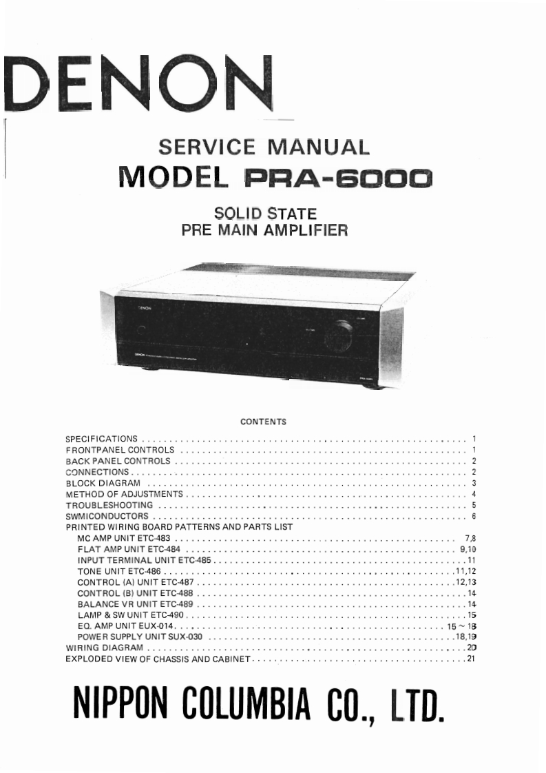 Denon-PRA-6000-维修手册