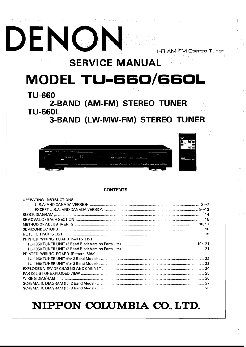 Denon-TU-660-维修手册-找手册网