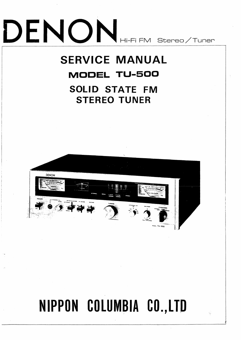 Denon-TU500-tun-维修说明书手册含电器原理图