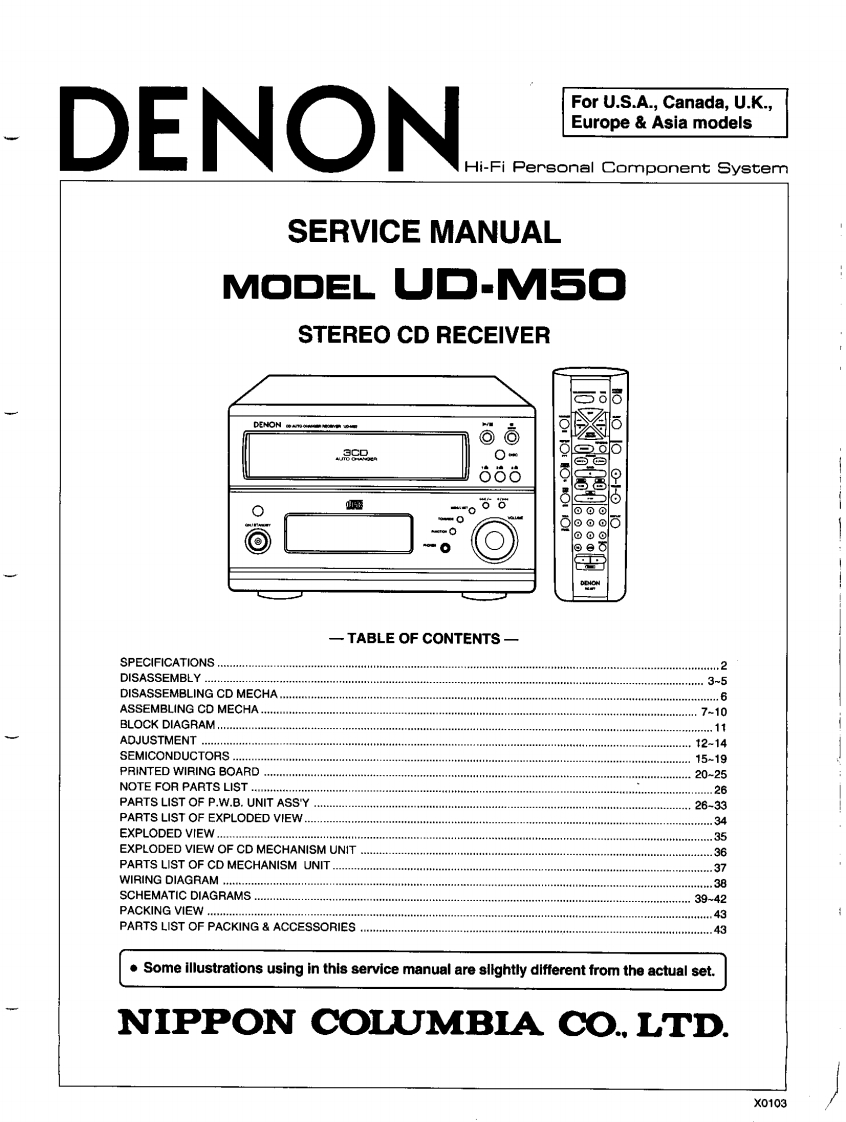 Denon-UD-M50-维修手册