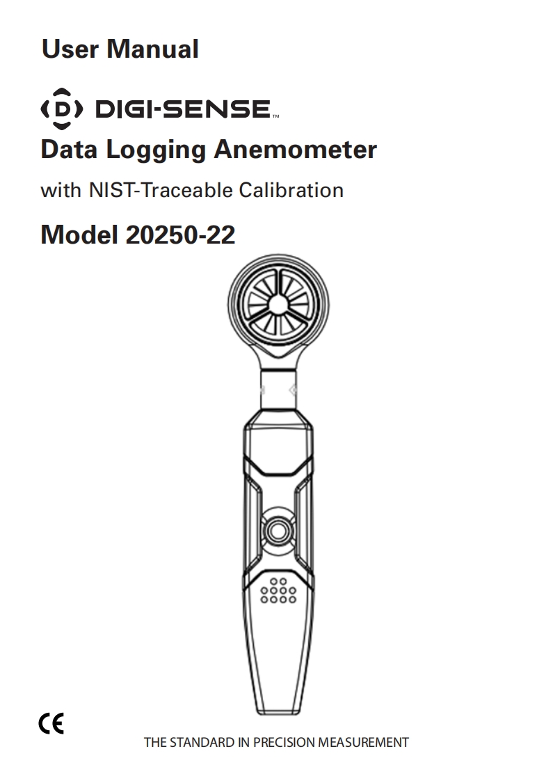 Digi-Sense_20250-22_Data_Logging_Anemometer_使用手册说明书