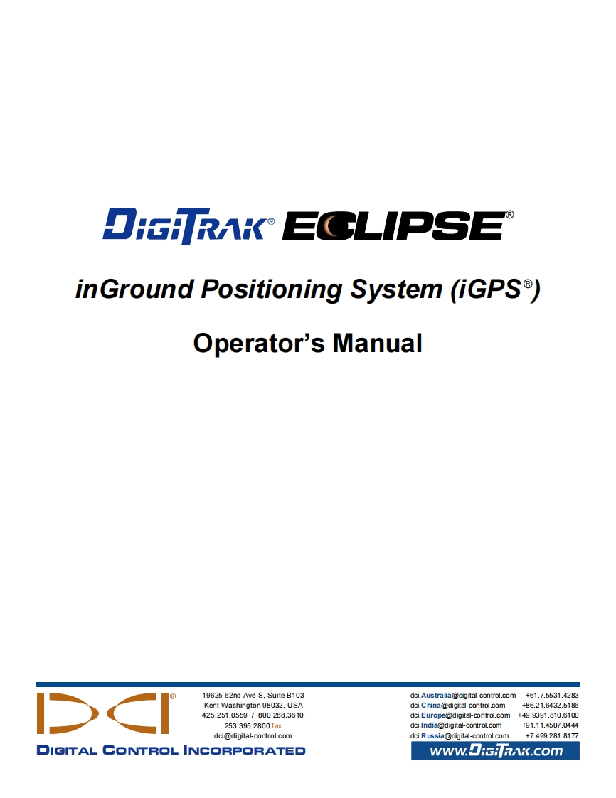 DigiTrak-Eclipse-User-Manual操作说明书手册新质力文库 - 聚焦新质生产力发展的数字化知识库_行业洞察 / 理论成果 / 实践指南免费下载新质力文库