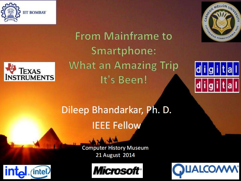 DileepBhandarkarAmazingJourneyFromMainframesToSmartphones