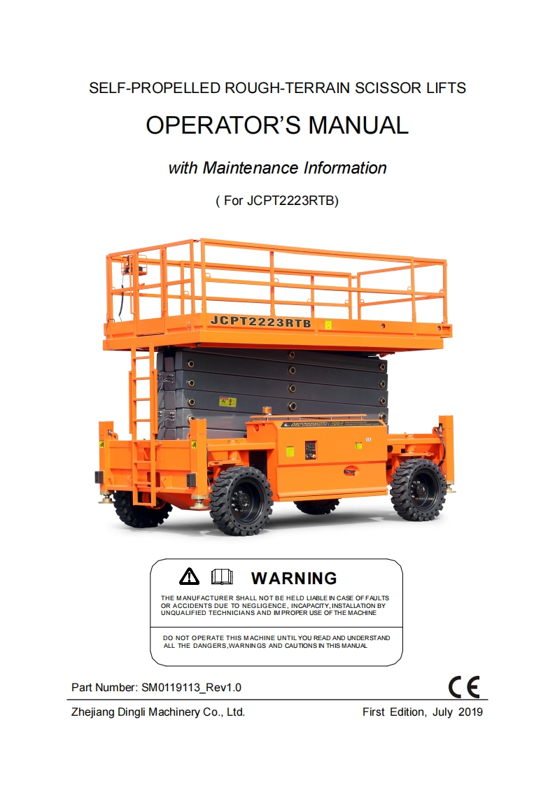 Dingli-SL2023RT-Operations-Manual操作与维护保养说明书手册