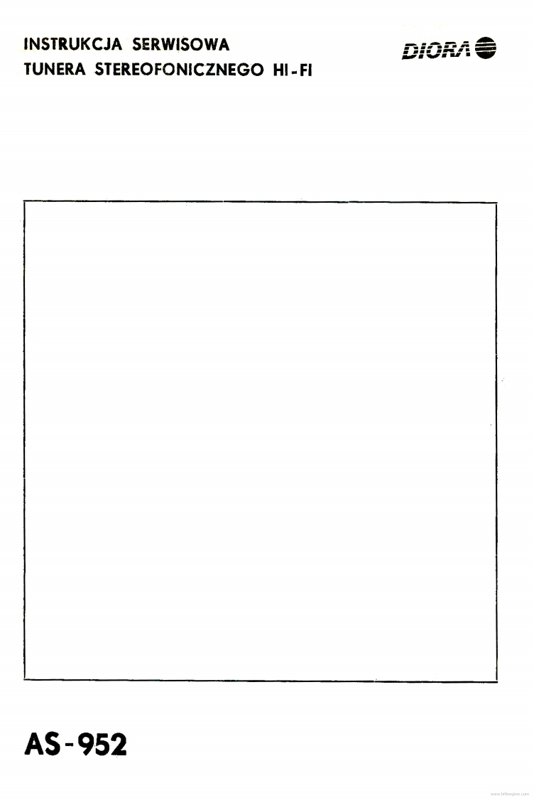 Diora-AS952-tun-维修说明书手册含电器原理图