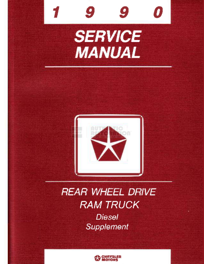 Dodge-RAM-PickUp-Truck-Diesel-Engine-Service-Manual维修维护手册-PDF