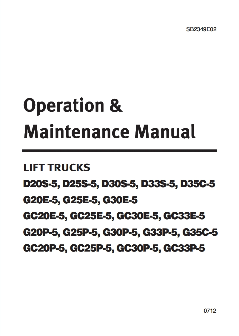 Doosan-D-G-GC-Forklift-Trucks-Operating--维修维护手册-PDF