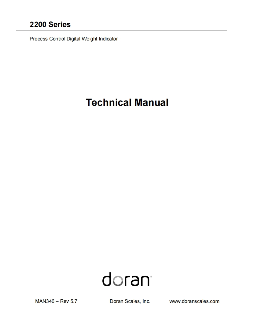 Doran_2200-Technical-参考说明书手册