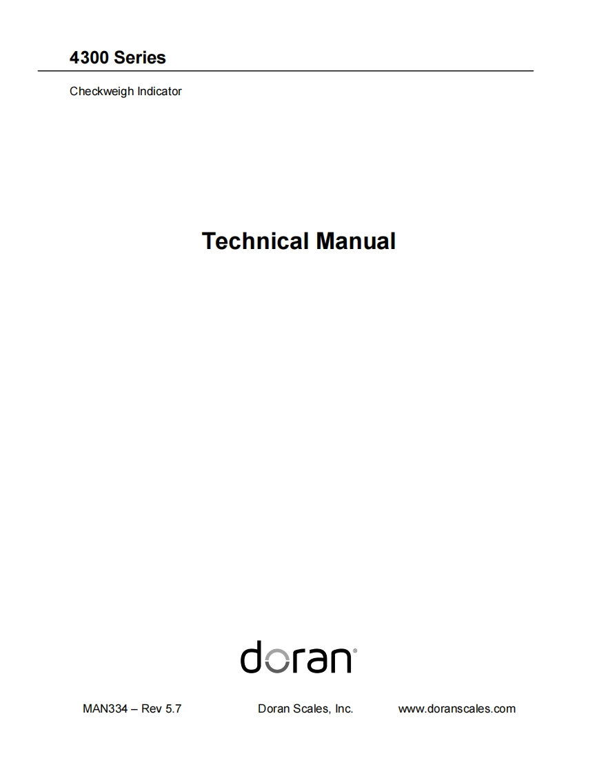 Doran_4300-Technical-参考说明书手册