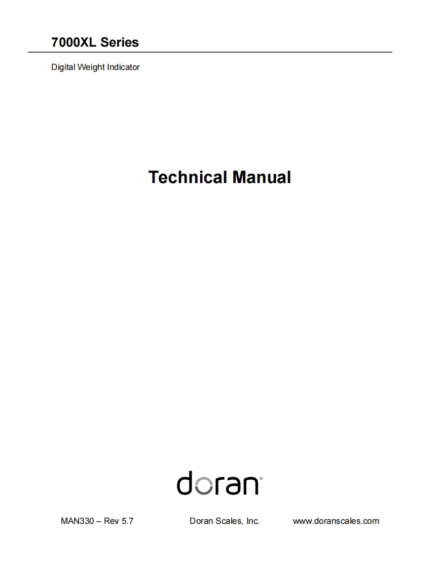 Doran_7000XL-Technical-参考说明书手册