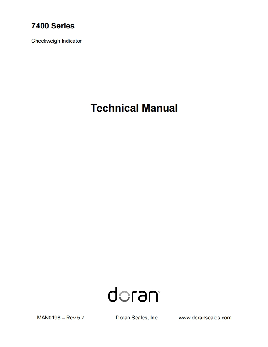 Doran_7400-Technical-参考说明书手册