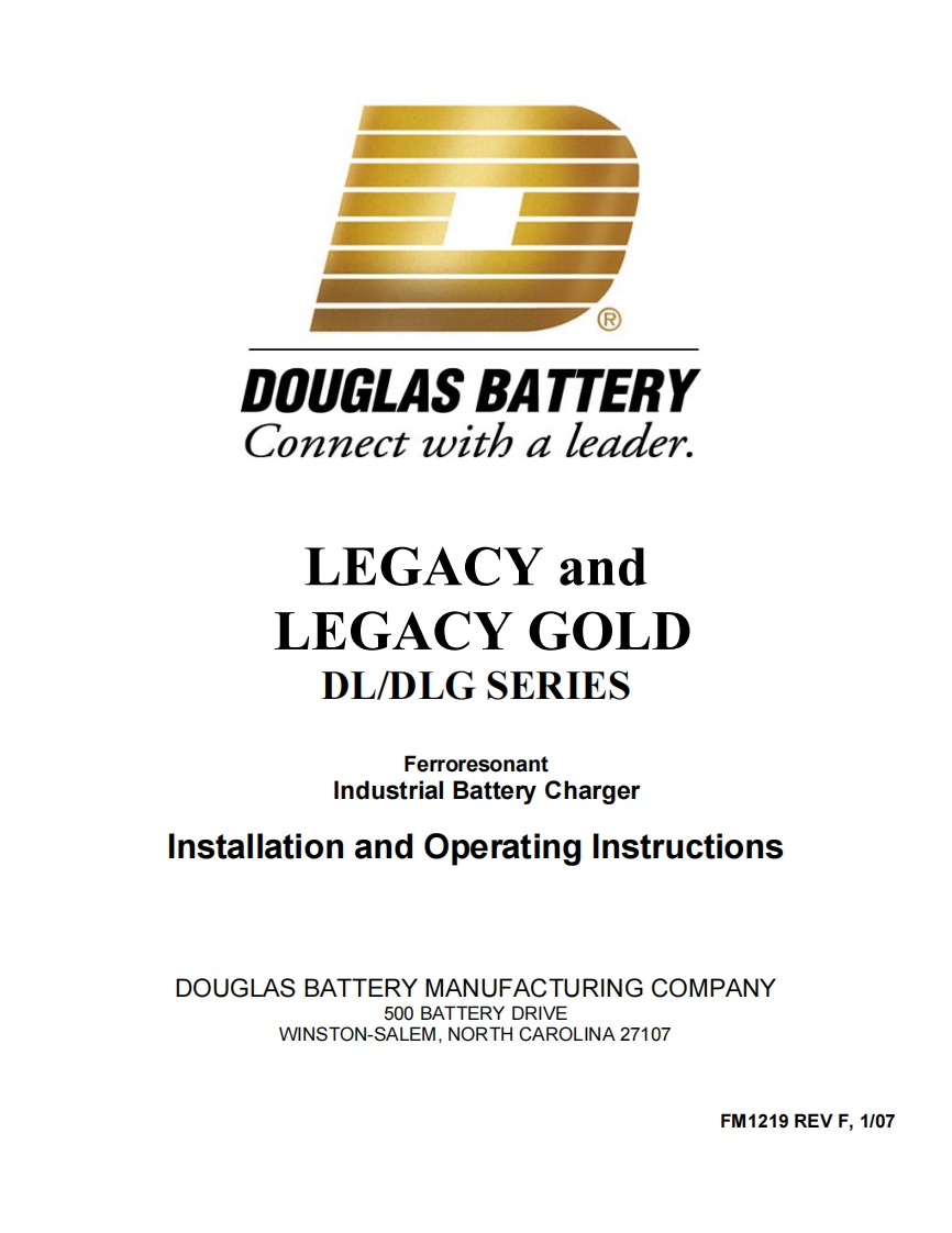 Douglas-Legacy-Gold-Battery-Charger-User-Manual操作说明书手册新质力文库 - 聚焦新质生产力发展的数字化知识库_行业洞察 / 理论成果 / 实践指南免费下载新质力文库