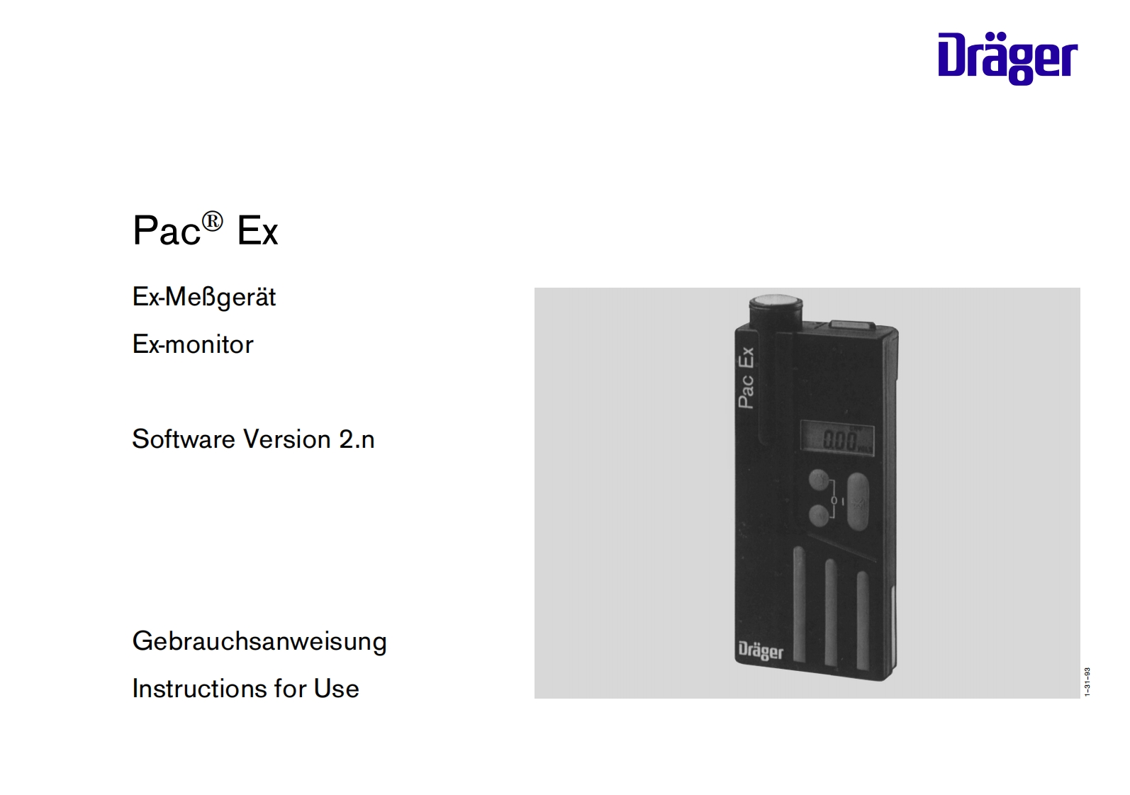 Draeger-Pac-Ex-Monitor-User-Manual操作说明书手册新质力文库 - 聚焦新质生产力发展的数字化知识库_行业洞察 / 理论成果 / 实践指南免费下载新质力文库