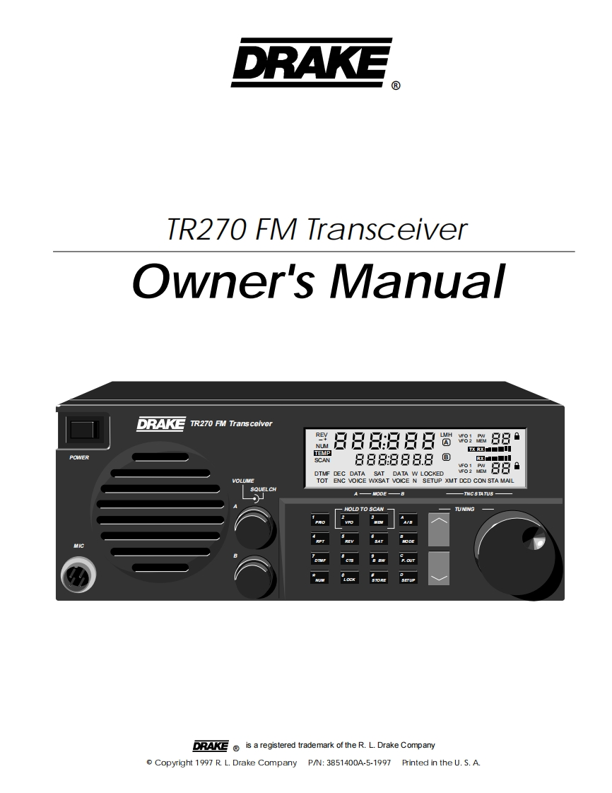 Drake_TR270-(Manual操作说明书手册)