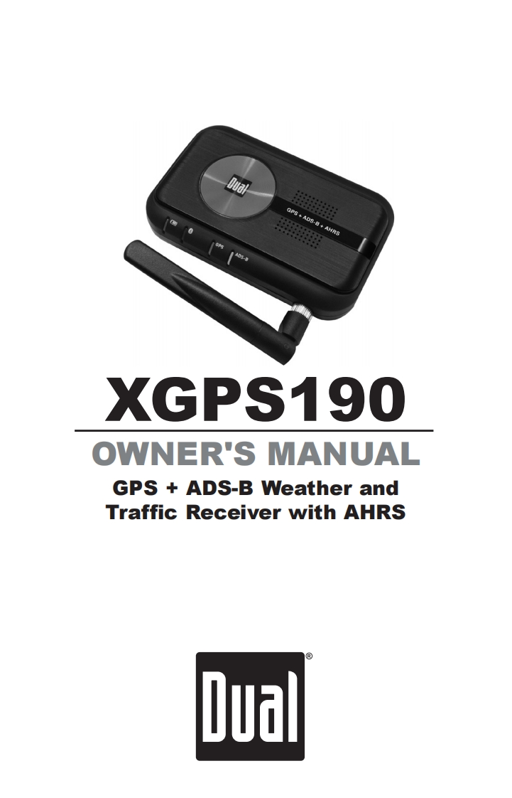 Dual_XGPS190_用户使用操作说明书手册_Rev_1.4
