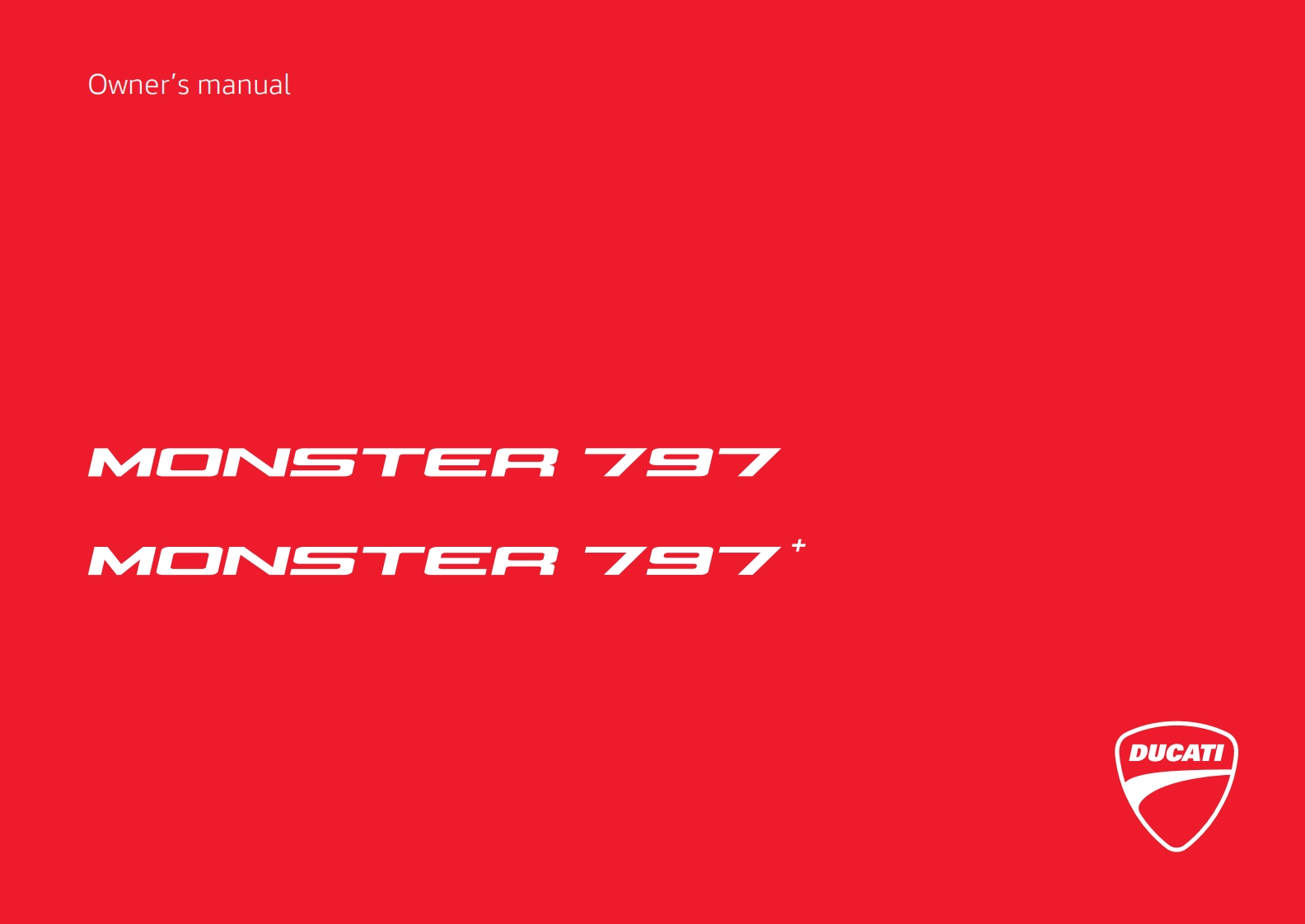 Ducati-Monster-797-2019-Owners-Manual摩托车驾驶与日常维护保养手册