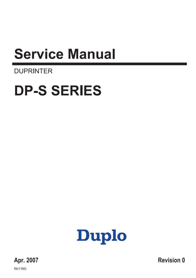 DuploDPSseries维修维护手册Rev.0
