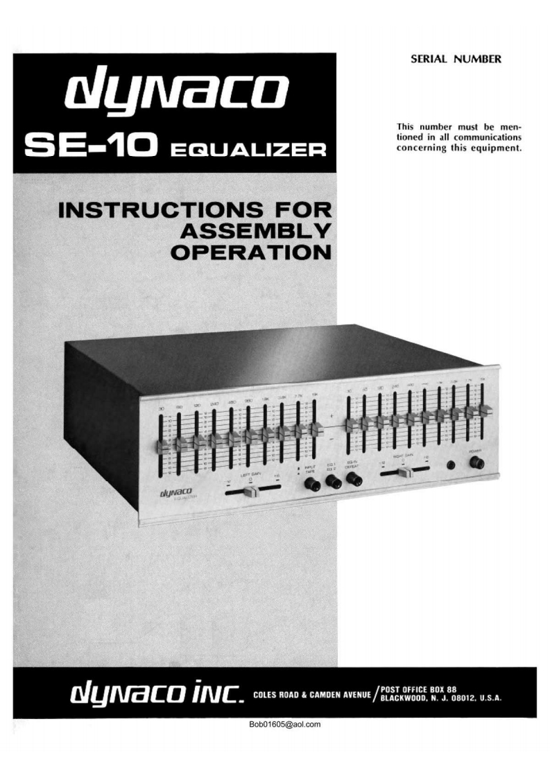 Dynaco-SE10-eq-维修说明书手册含电器原理图