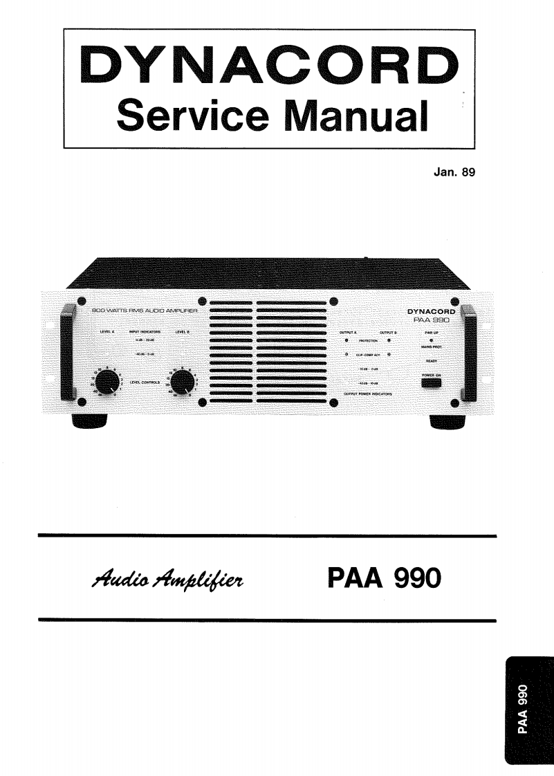 Dynacord-PAA990_pwr-维修说明书手册含电器原理图