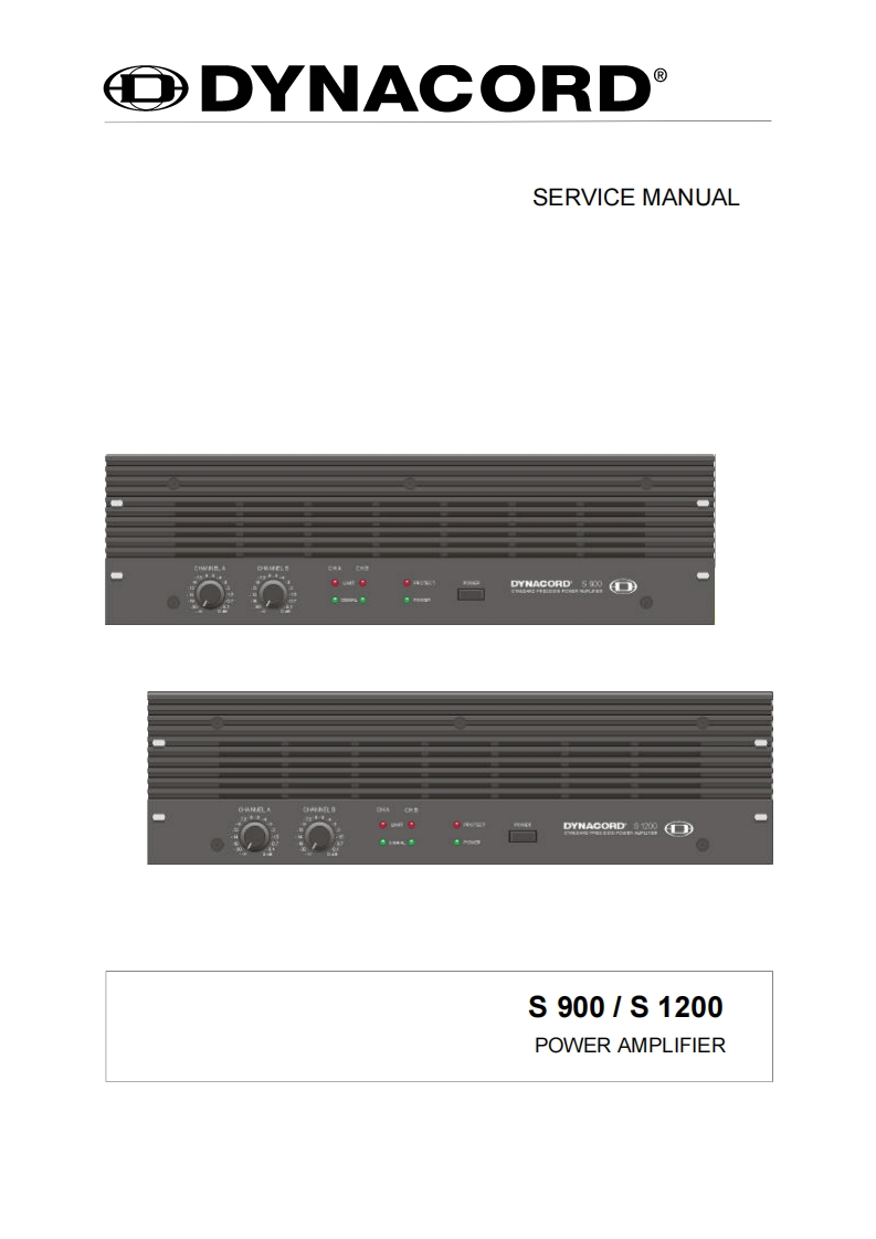Dynacord-S900-pwr-维修说明书手册含电器原理图