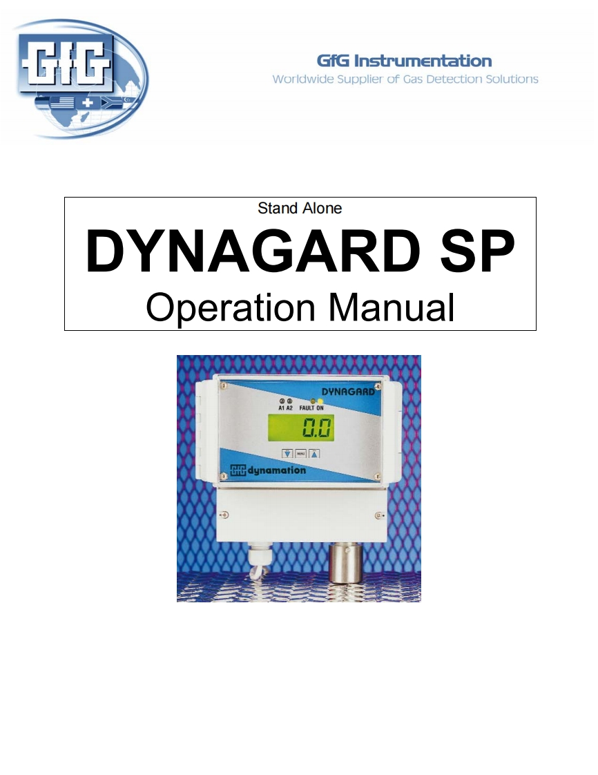 Dynagard_AutoCal_single-point_gas_monitors_调试手册说明书指南
