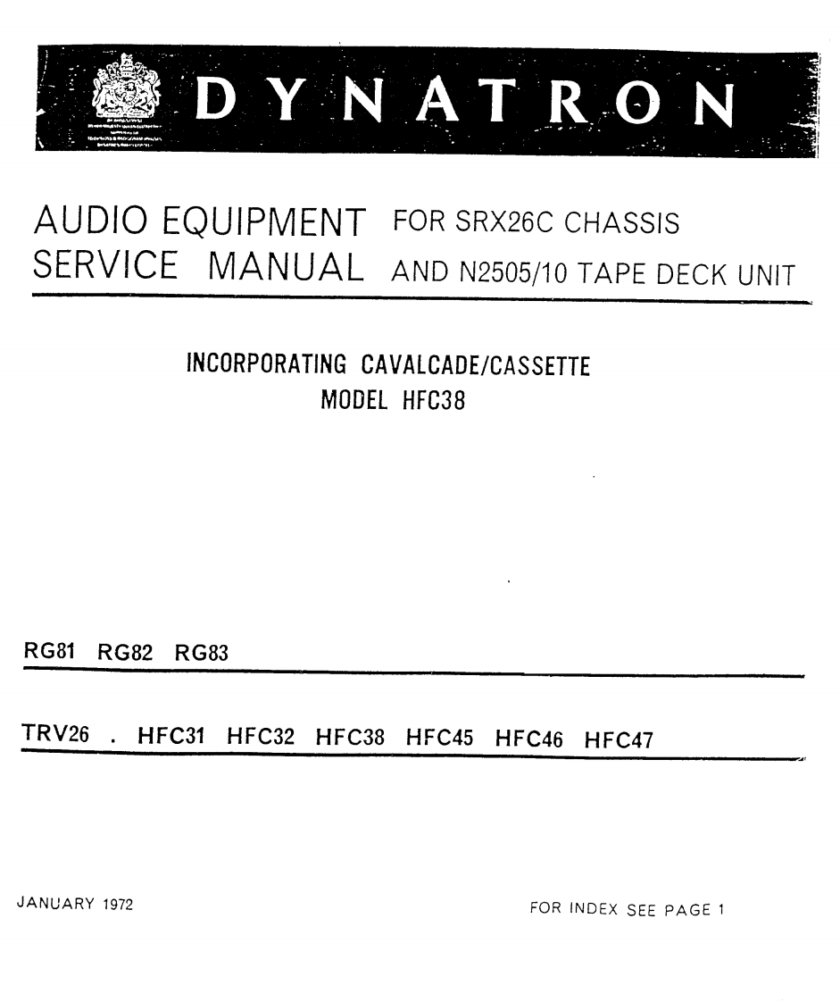 Dynatron-SRC26C-rec-维修说明书手册含电器原理图