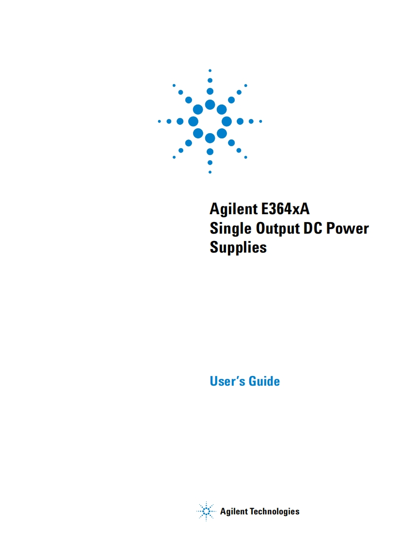E364xA_DC_Power_Supplies_UG操作说明书手册