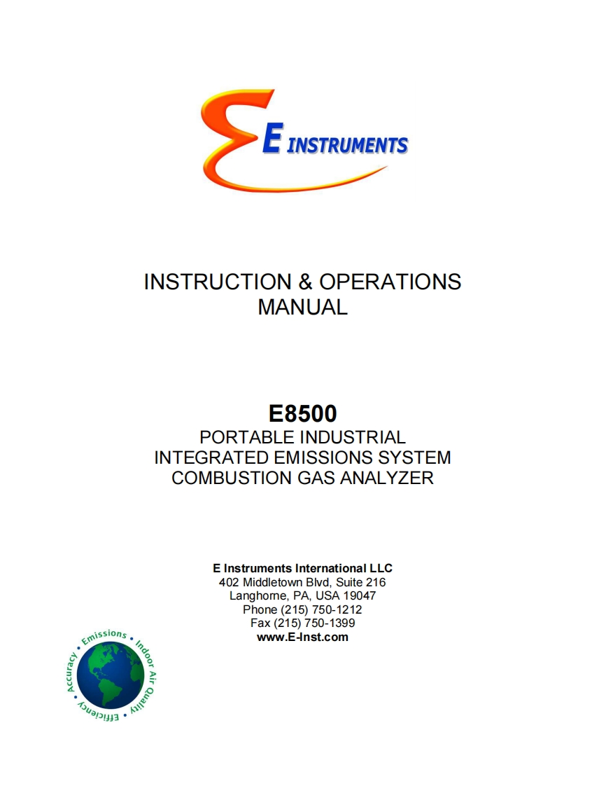 E8500-手册说明书指南
