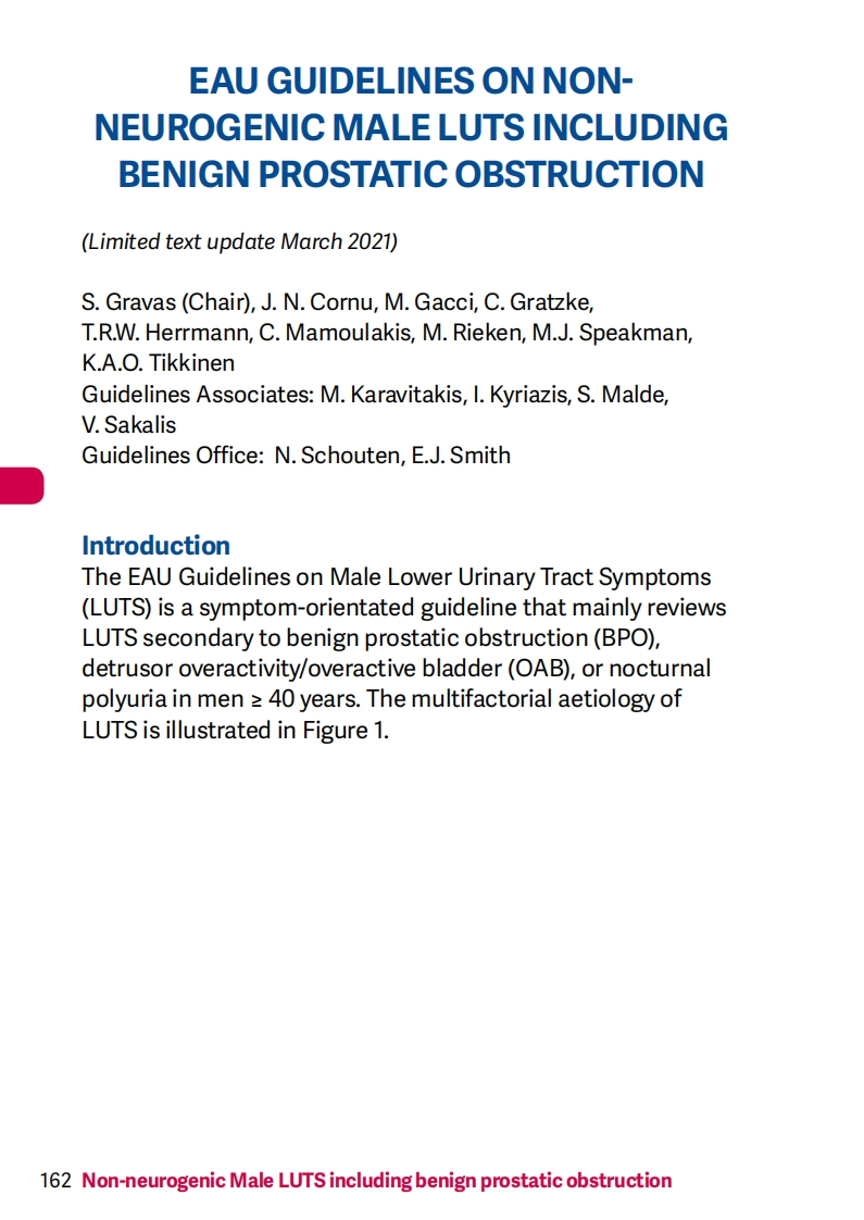 EAU-Pocket-on-Non-Neurogenic-Male-LUTS-2022
