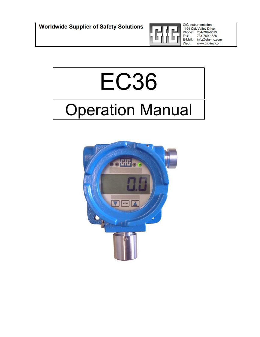 EC_36_AutoCal_Series_手册说明书指南