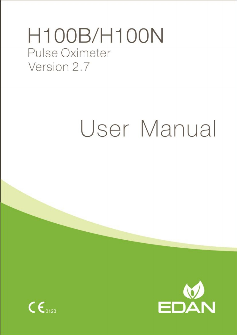 EDAN-H100B-H100N-Pulse-Oximeter-操作说明书手册-ES