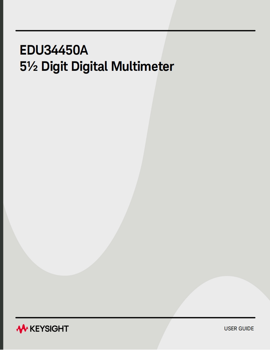 EDU34450A-Digital-Multimeter-操作说明书手册