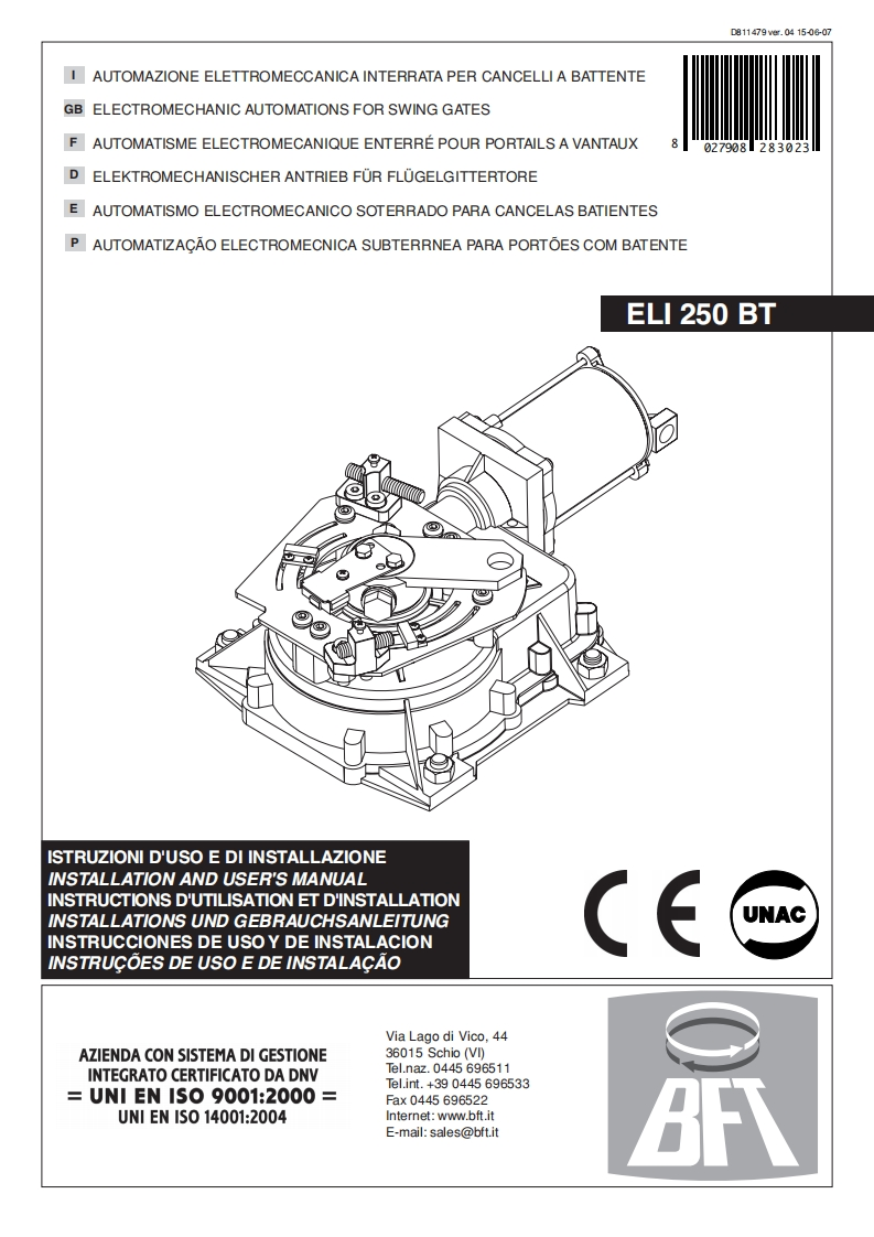 ELI-250-BT-Installation-操作说明书手册