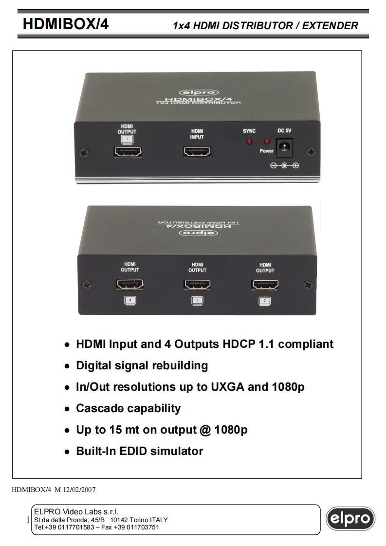 ELPRO-HDMIBOX4-操作说明书手册