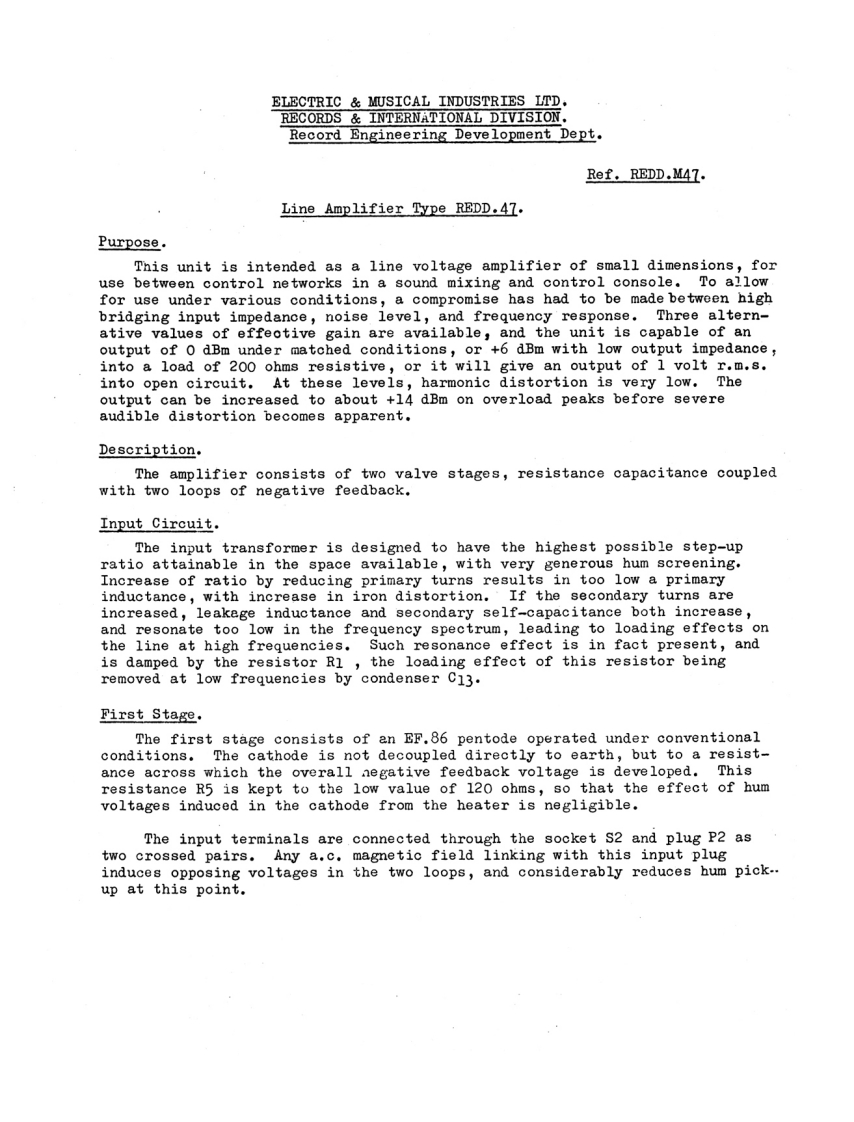 EMI-REDD47-pre-维修说明书手册含电器原理图