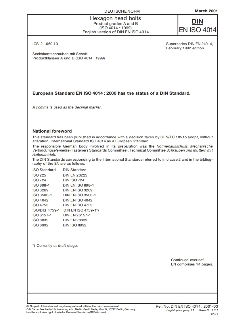 EN-ISO-4014最新标准规范新质力文库 - 聚焦新质生产力发展的数字化知识库_行业洞察 / 理论成果 / 实践指南免费下载新质力文库