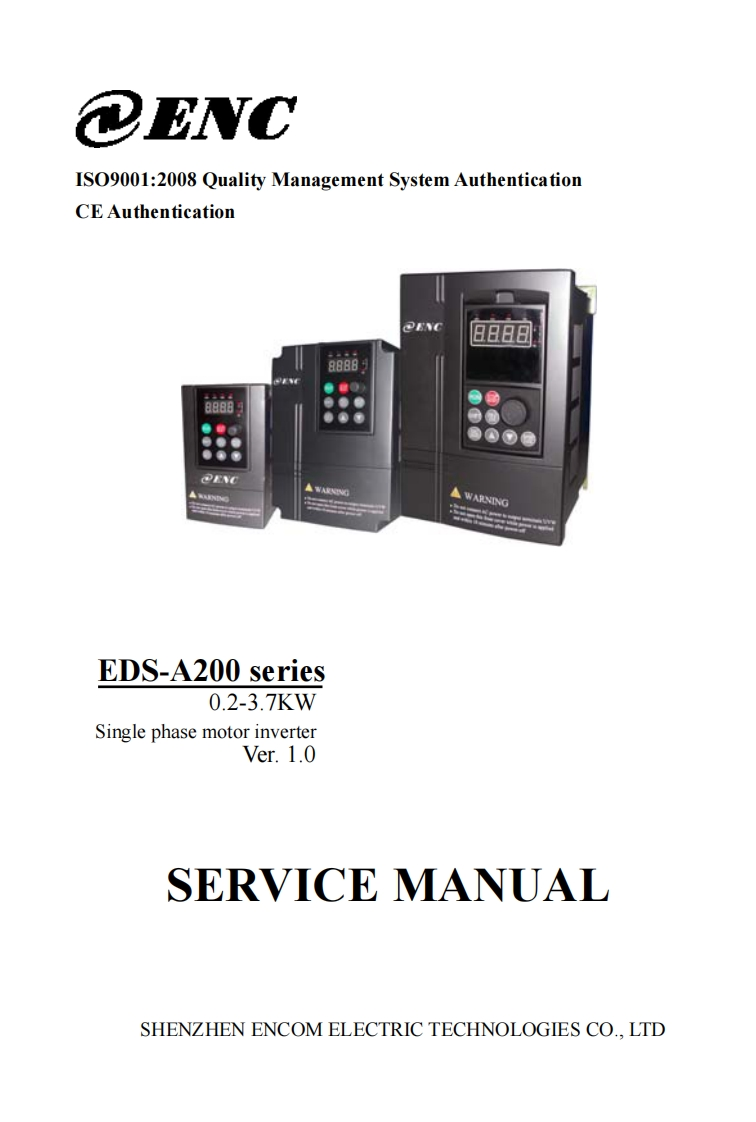 ENC-EDS-A200-Manual操作说明书手册