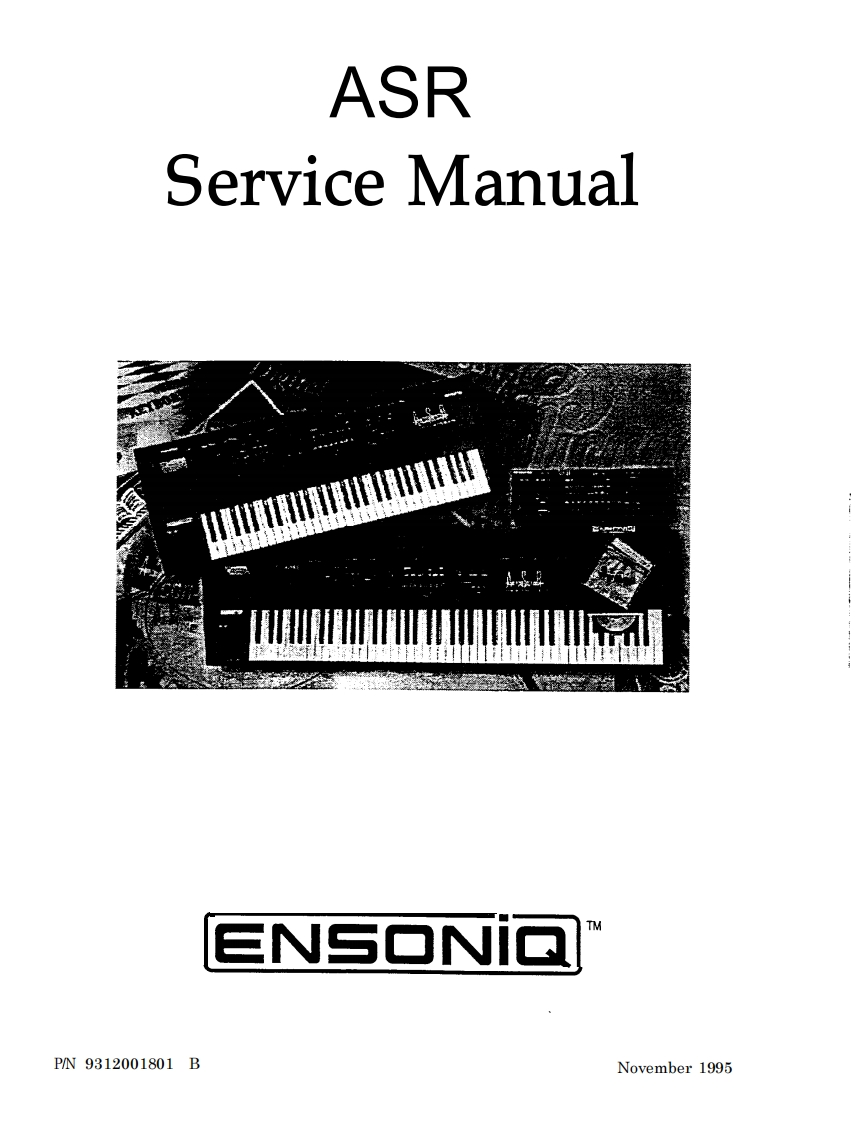 ENSONIQ_ASR_维修手册电器原理图